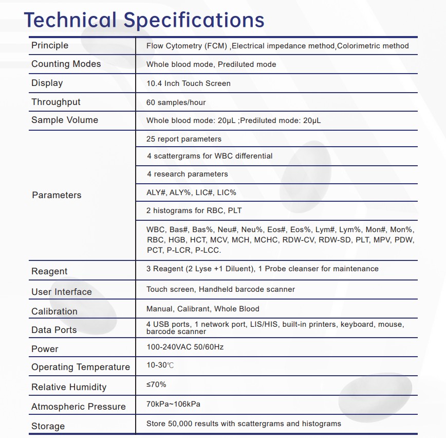 AerC-5 Analizador hematológico automático de 5 partes - Imagen 3